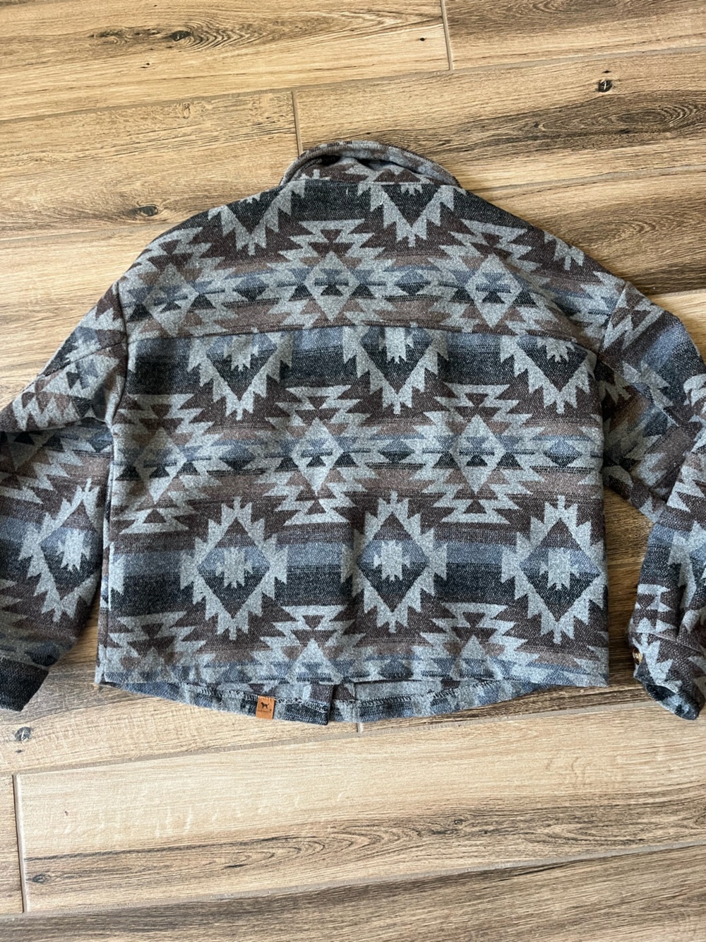 Simply Southern Aztec Print Button-Up Jacket - Picture 5 of 7